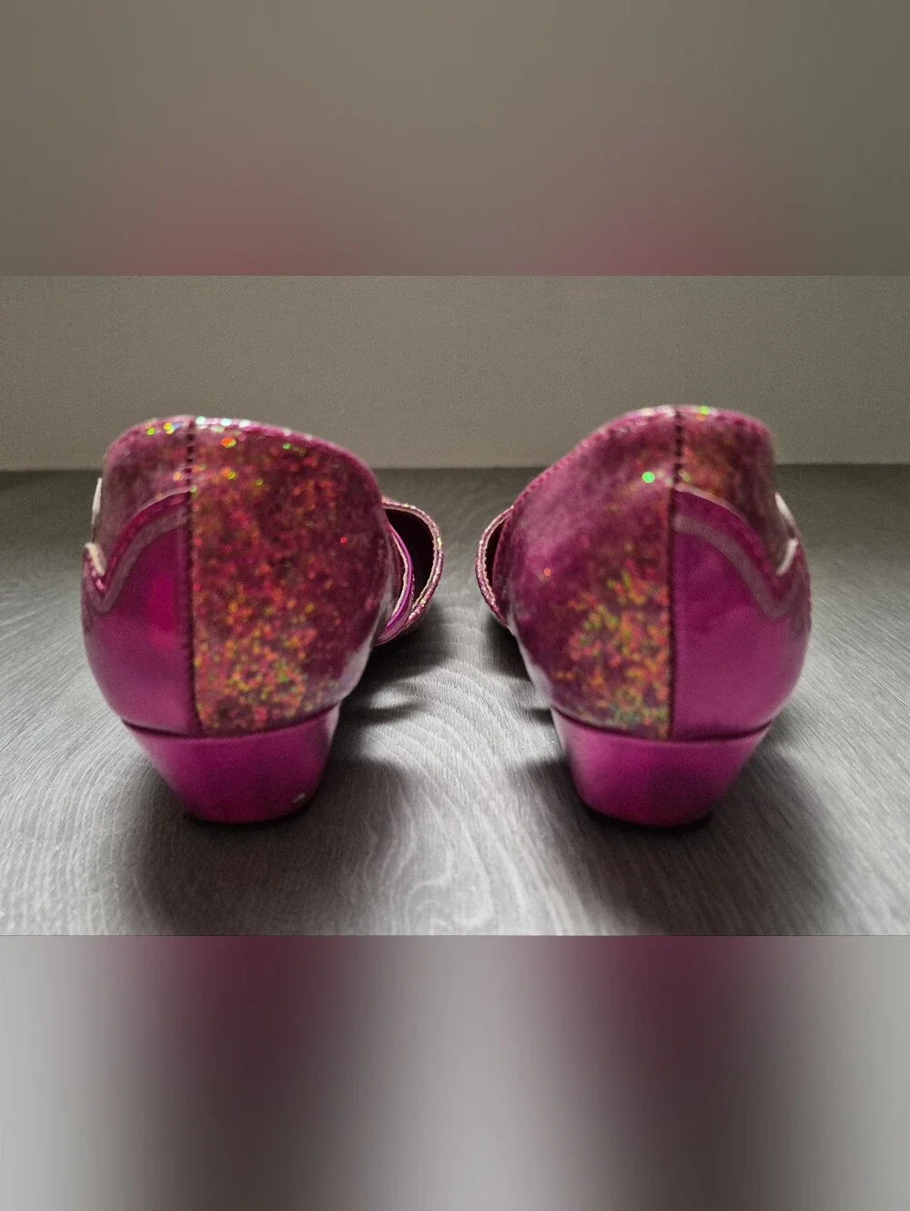 Disney Princess Glitter Shimmery Pink High Heel Shoes Girls Sz 12